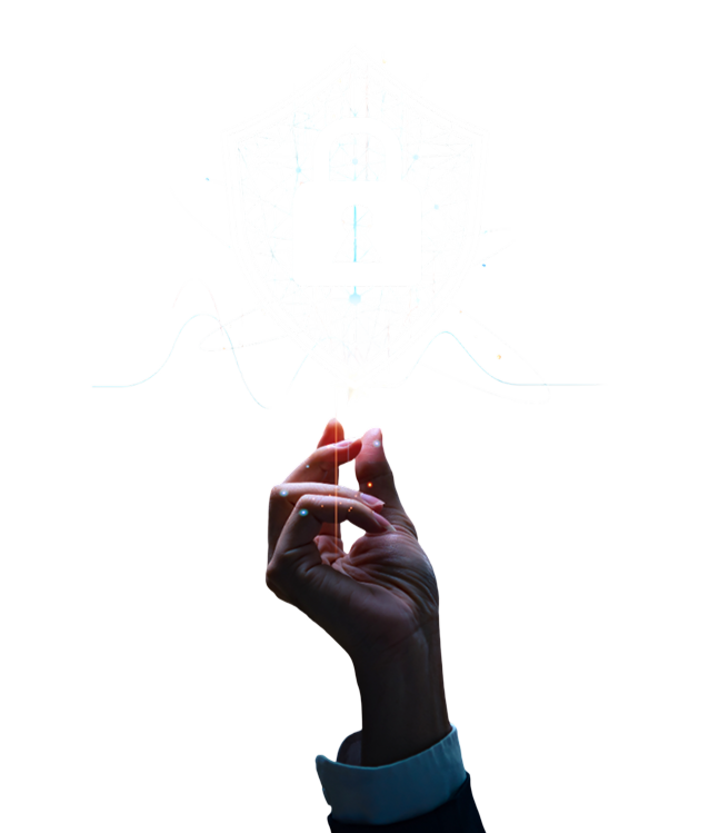 Hand with lock hologram